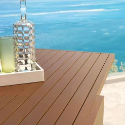 Table de jardin extensible aluminium 10 places (135/270 x 90 cm) Murano Bronze