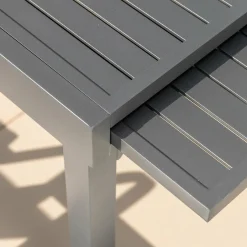 Table de jardin extensible en aluminium 10 places (135/270 x 90 cm) Murano Gris anthracite