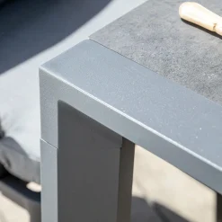 Table de jardin extensible en aluminium 12 places (195/300 x 96 cm) Amalfi Gris anthracite