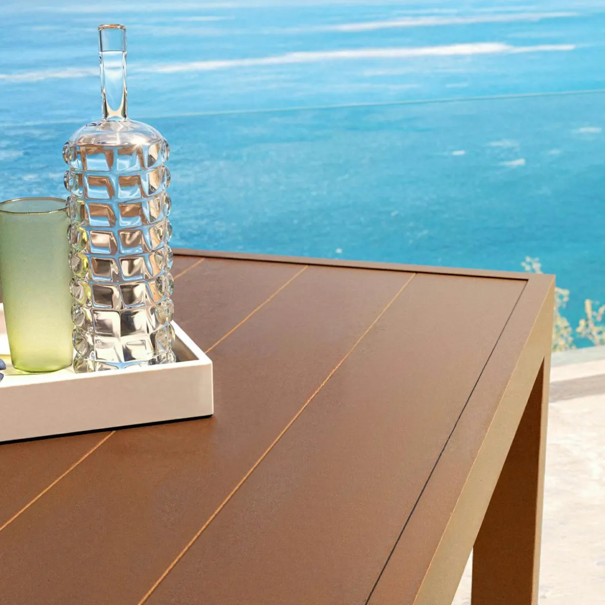 Table de jardin rectangulaire aluminium 10 places (240 x 120 cm) Murano Bronze