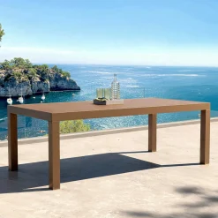 Table de jardin rectangulaire aluminium 8 places (210 x 100 cm) Murano Bronze