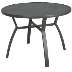 Table de jardin ronde en aluminium 5 places (D105 cm) Murano Gris anthracite