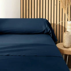 Taie de traversin coton bio (L185 cm) Biolina Bleu nuit