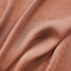 Taie de traversin lyocell Tencel™ lavé (27 x 185 cm) Olivia Terracotta