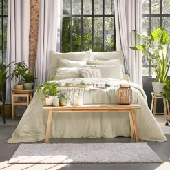 Taie de traversin lyocell Tencel™ lavé (27 x 185 cm) Olivia Beige pampa