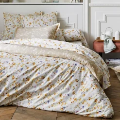 Taie de traversin percale de coton (L200 cm) Bel amour Jaune
