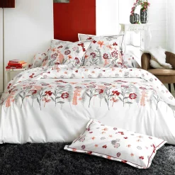 Taie de traversin percale de coton (L200 cm) Petite folie Rouge