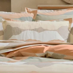 Taie de traversin percale de coton (200 cm) Land Beige Craie