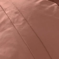 Taie de traversin percale de coton (L185 cm) Cali Bois de rose
