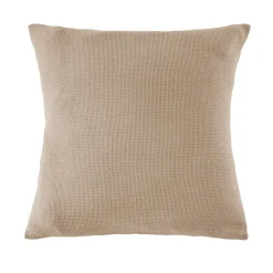Taie d'oreiller carrée coton nid d'abeille (60 x 60 cm) Eva Ficelle