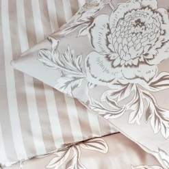 Taie d'oreiller carrée coton (63 x 63 cm) Lara Beige