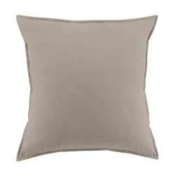 Taie d'oreiller carrée flanelle de coton (80 x 80 cm) Nina Ficelle