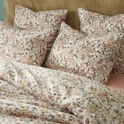 Taie d'oreiller carrée gaze de coton (60 x 60 cm) Constance Beige pampa