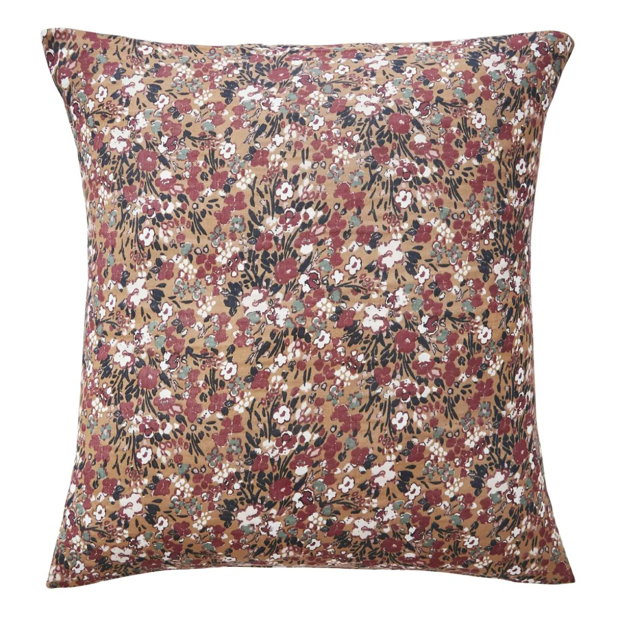 Taie d'oreiller carrée gaze de coton (60 x 60 cm) Constance Camel