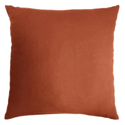 Taie d'oreiller carrée gaze de coton (80 x 80 cm) Gaïa Terracotta