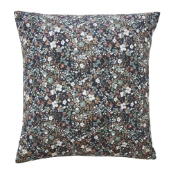 Taie d'oreiller carrée gaze de coton (60 x 60 cm) Constance Bleu nuit