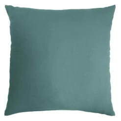 Taie d'oreiller carrée gaze de coton (80 x 80 cm) Gaïa Bleu canard