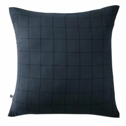 Taie d'oreiller carrée gaze de coton (60 x 60 cm) Gaïa Match Bleu nuit