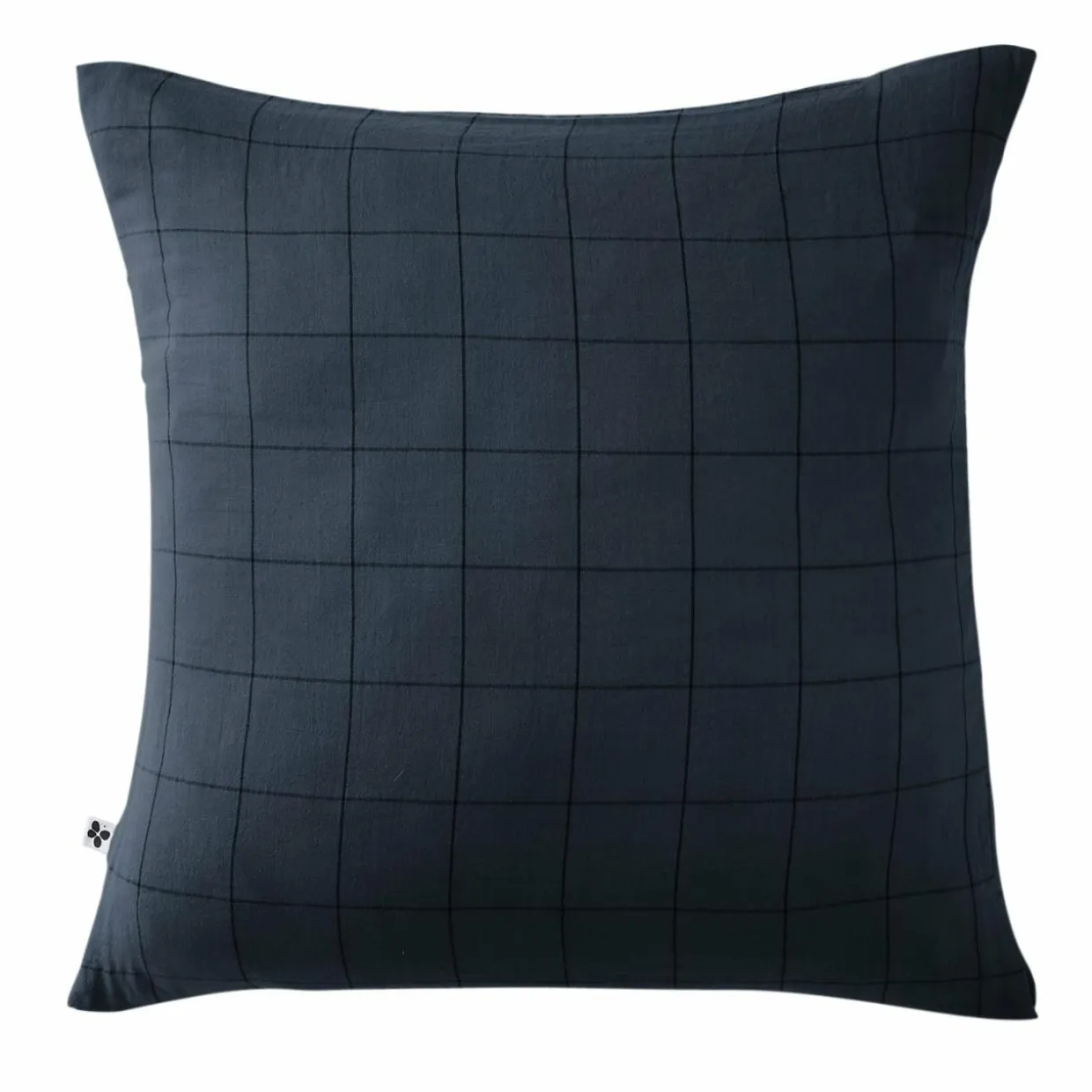 Taie d'oreiller carrée gaze de coton (60 x 60 cm) Gaïa Match Bleu nuit