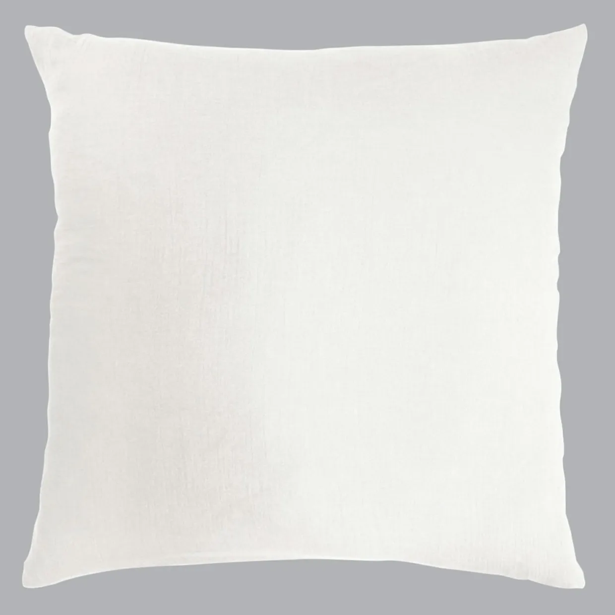 Taie d'oreiller carrée gaze de coton (80 x 80 cm) Gaïa Blanc chantilly