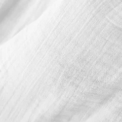 Taie d'oreiller carrée gaze de coton (80 x 80 cm) Gaïa Blanc chantilly