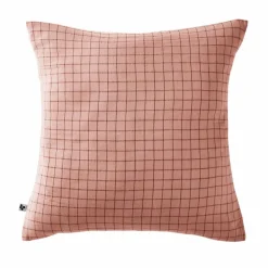 Taie d'oreiller carrée gaze de coton (60 x 60 cm) Gaïa Mix Rose pêche