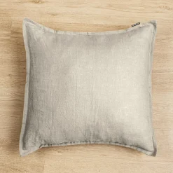 Taie d'oreiller carrée lin lavé (60 x 60 cm) Louise Beige