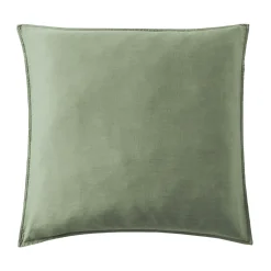 Taie d'oreiller carrée lyocell Tencel™ lavé (80 x 80 cm) Olivia Vert romarin