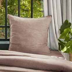Taie d'oreiller carrée lyocell Tencel™ lavé (63 x 63 cm) Olivia Rose blush