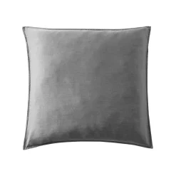 Taie d'oreiller carrée lyocell Tencel™ lavé (63 x 63 cm) Olivia Gris granit