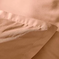 Taie d'oreiller carrée percale de coton (80 x 80 cm) Cali Rose pêche