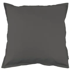 Taie d'oreiller carrée percale de coton (80 x 80 cm) Cali Gris anthracite