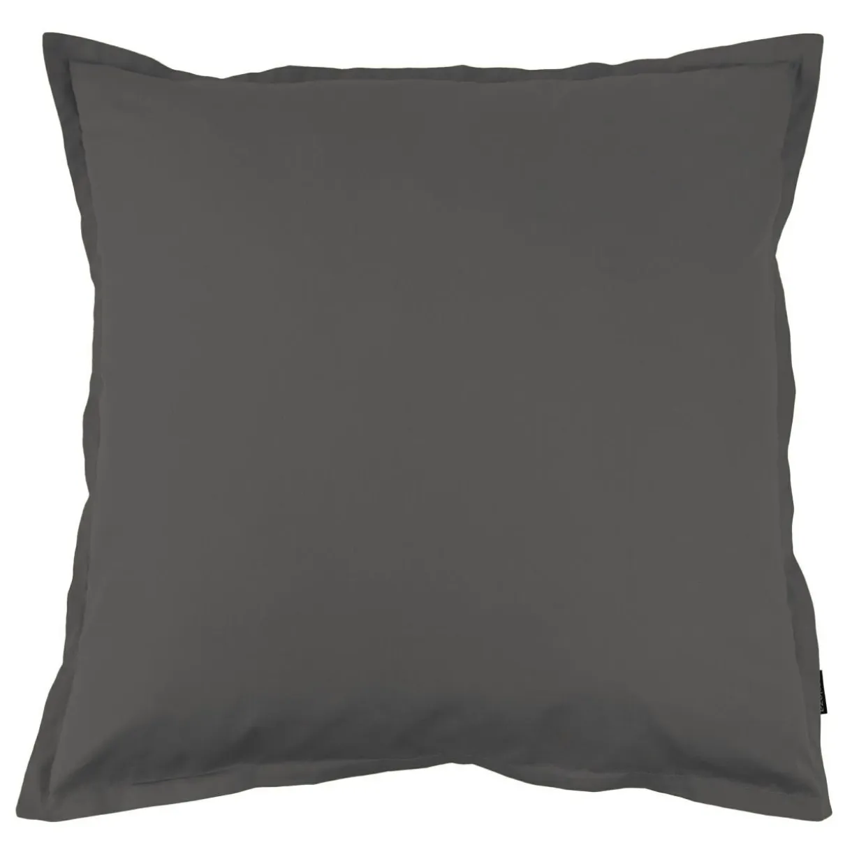 Taie d'oreiller carrée percale de coton (80 x 80 cm) Cali Gris anthracite