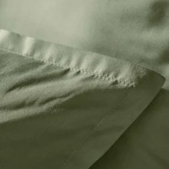 Taie d'oreiller carrée percale de coton (65 x 65 cm) Cali Vert romarin