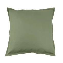 Taie d'oreiller carrée percale de coton (65 x 65 cm) Cali Vert romarin