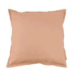Taie d'oreiller carrée percale de coton (65 x 65 cm) Cali Rose pêche