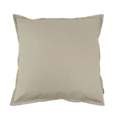 Taie d'oreiller carrée percale de coton (65 x 65 cm) Cali Taupe