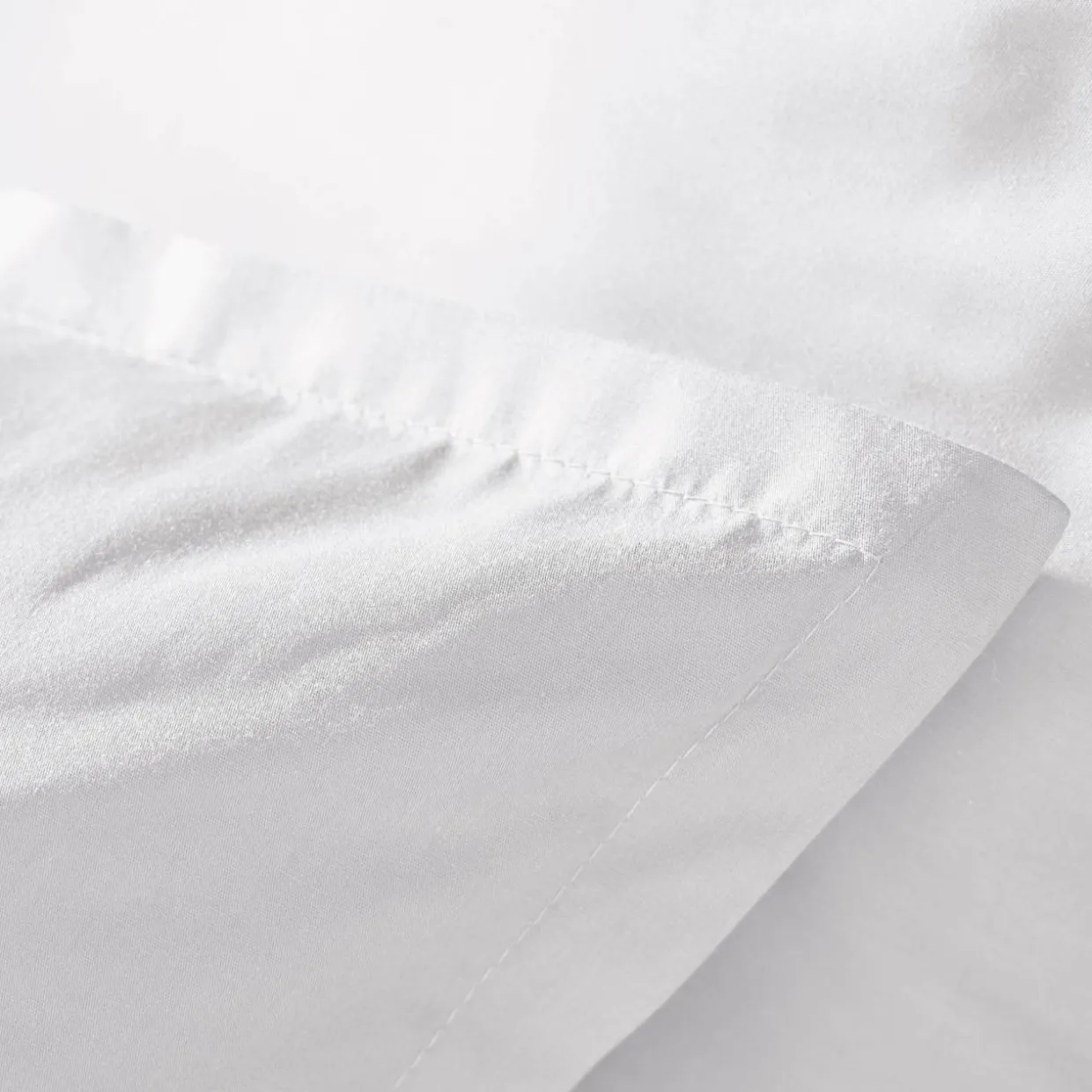 Taie d'oreiller carrée percale de coton (80 x 80 cm) Cali Blanche