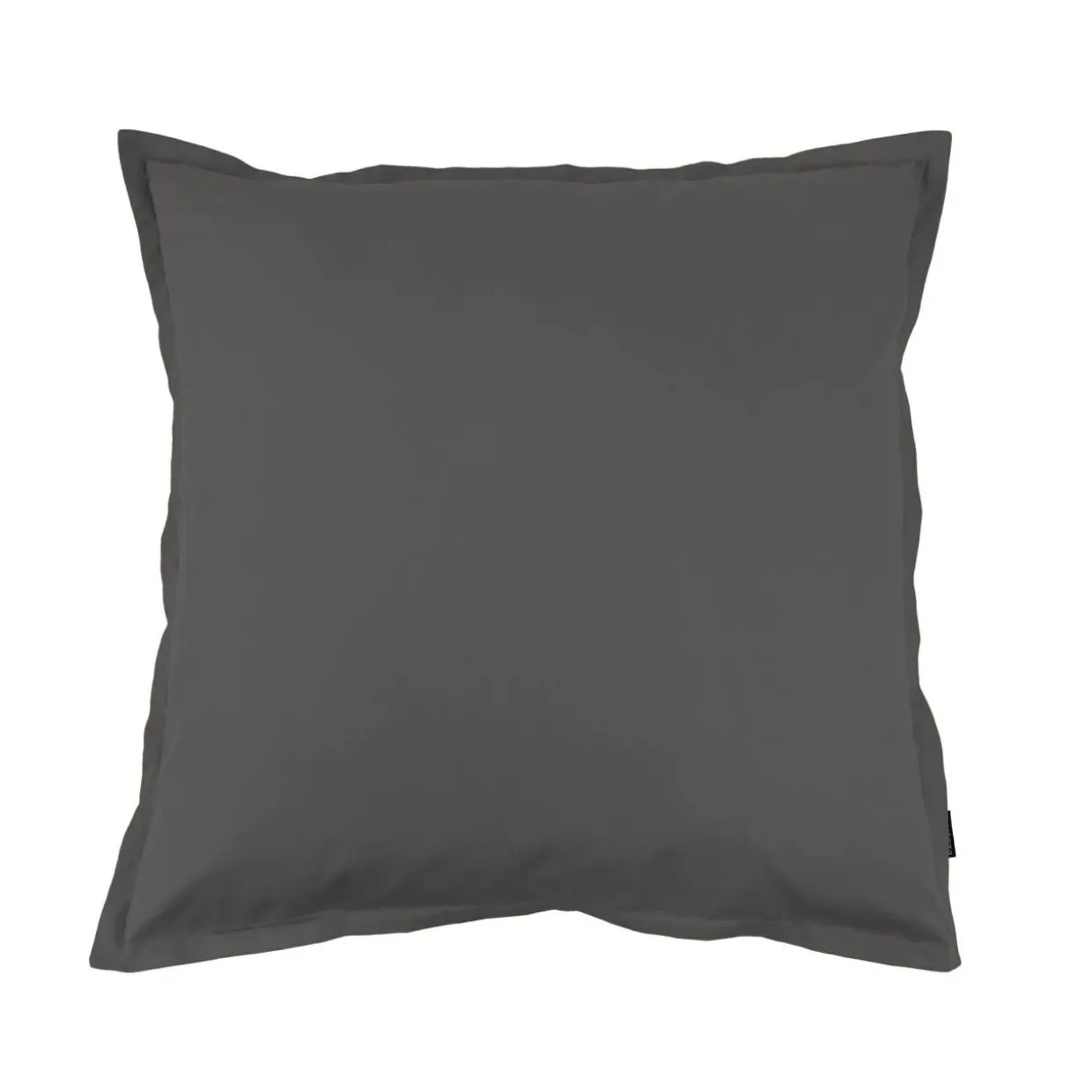 Taie d'oreiller carrée percale de coton (65 x 65 cm) Cali Gris anthracite