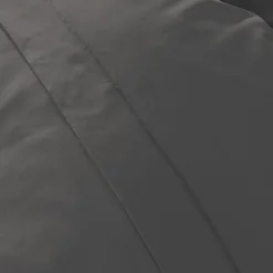 Taie d'oreiller carrée percale de coton (65 x 65 cm) Cali Gris anthracite