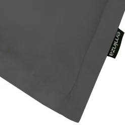 Taie d'oreiller carrée percale de coton (65 x 65 cm) Cali Gris anthracite