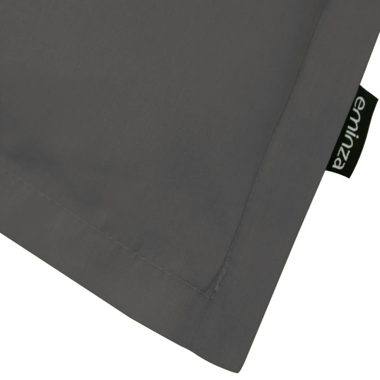 Taie d'oreiller carrée percale de coton (65 x 65 cm) Cali Gris anthracite