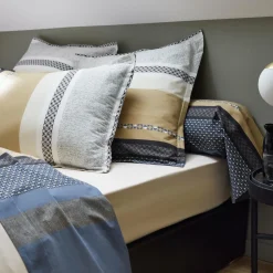 Taie d'oreiller carrée percale de coton (65 x 65 cm) Marlow Grise