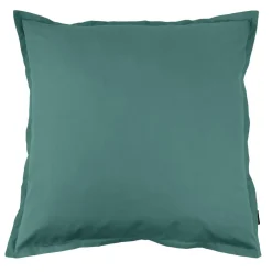 Taie d'oreiller carrée percale de coton (80 x 80 cm) Cali Bleu canard