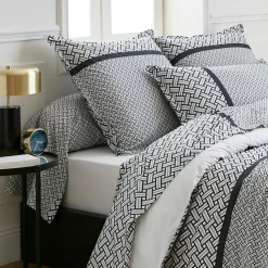 Taie d'oreiller carrée percale de coton (65 x 65 cm) Riviera Grise