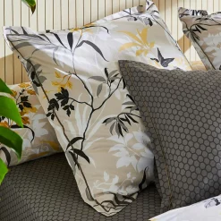 Taie d'oreiller carrée percale de coton (65 x 65 cm) Asia Beige