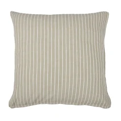 Taie d'oreiller carrée réversible coton texturé et percale (80 x 80 cm) Alice Ecru