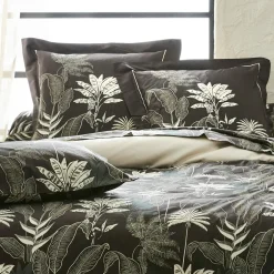 Taie d'oreiller carrée satin de coton (65 x 65 cm) Cayenne Noire