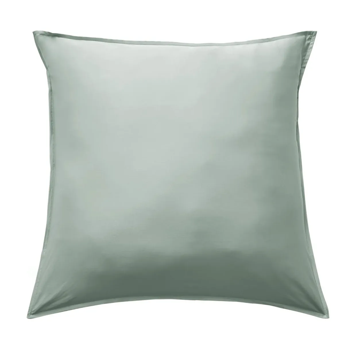 Taie d'oreiller carrée satin de bambou (80 x 80 cm) Sienna Vert eucalyptus