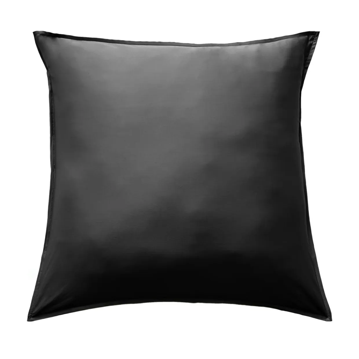 Taie d'oreiller carrée satin de bambou (63 x 63 cm) Sienna Noir